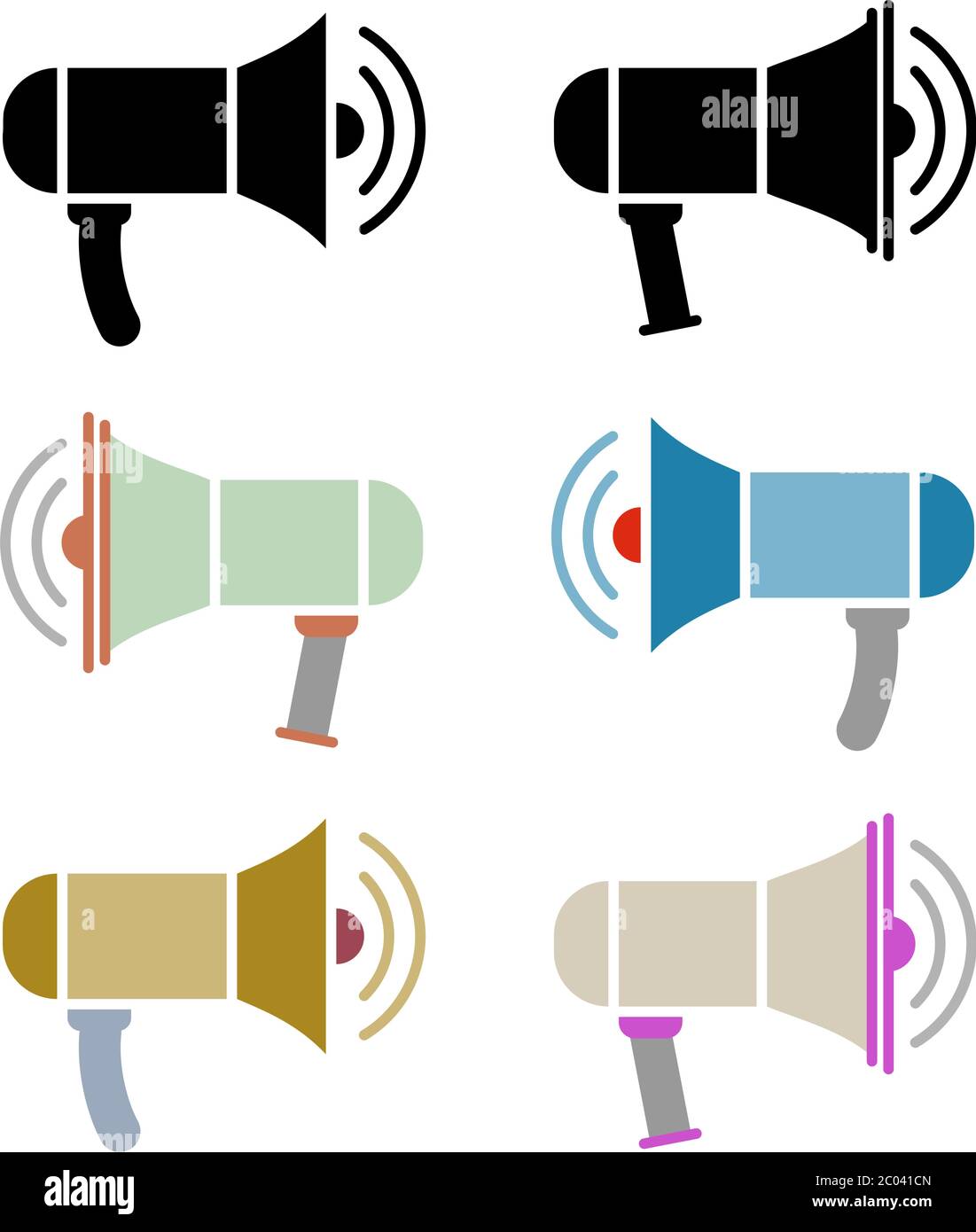 Icône de mégaphone, icône de haut-parleur / Bullhorn Illustration vectorielle Illustration de Vecteur