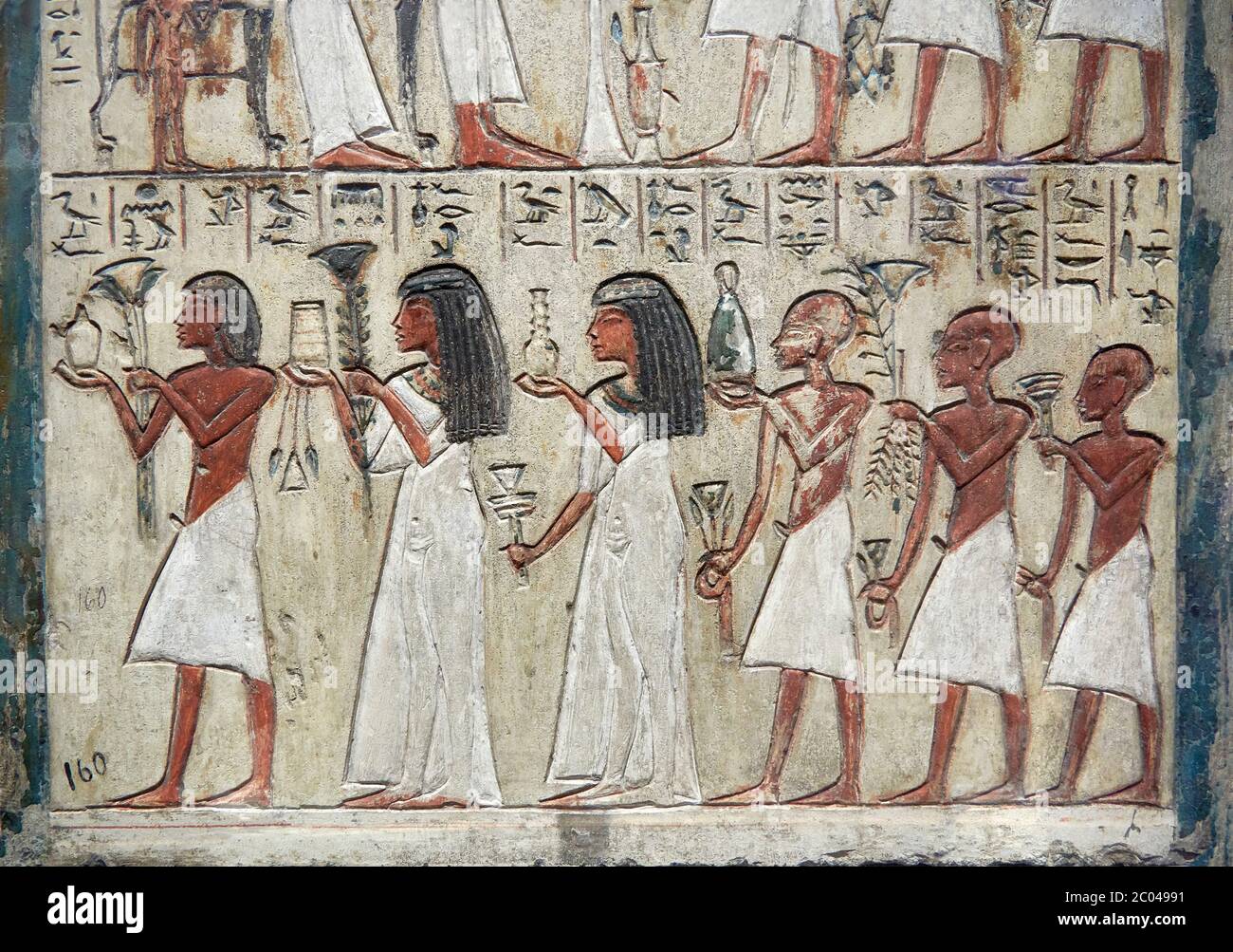 Stèle funéraire égyptienne antique du peintre Maya, calcaire, Nouveau Royaume, 18e dynastie, (1336-1292 av. J.-C.), Deir el-Medina, Musée égyptien, Turin. Drovet Banque D'Images