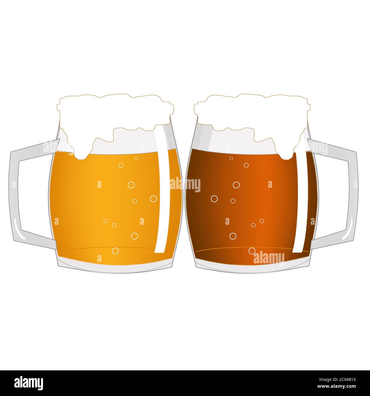 Chopes à bière Banque D'Images