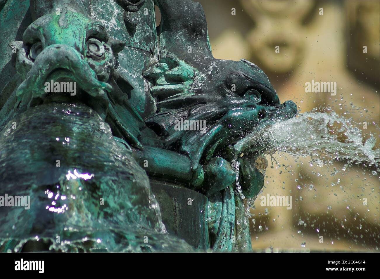 Hambourg, Allemagne, Fontaine Hygieia dans la cour de l'hôtel de ville. Deutschland, Hygieia-Brunnen im Rathaushof. Niemcy, Fontanna Higieja. Banque D'Images