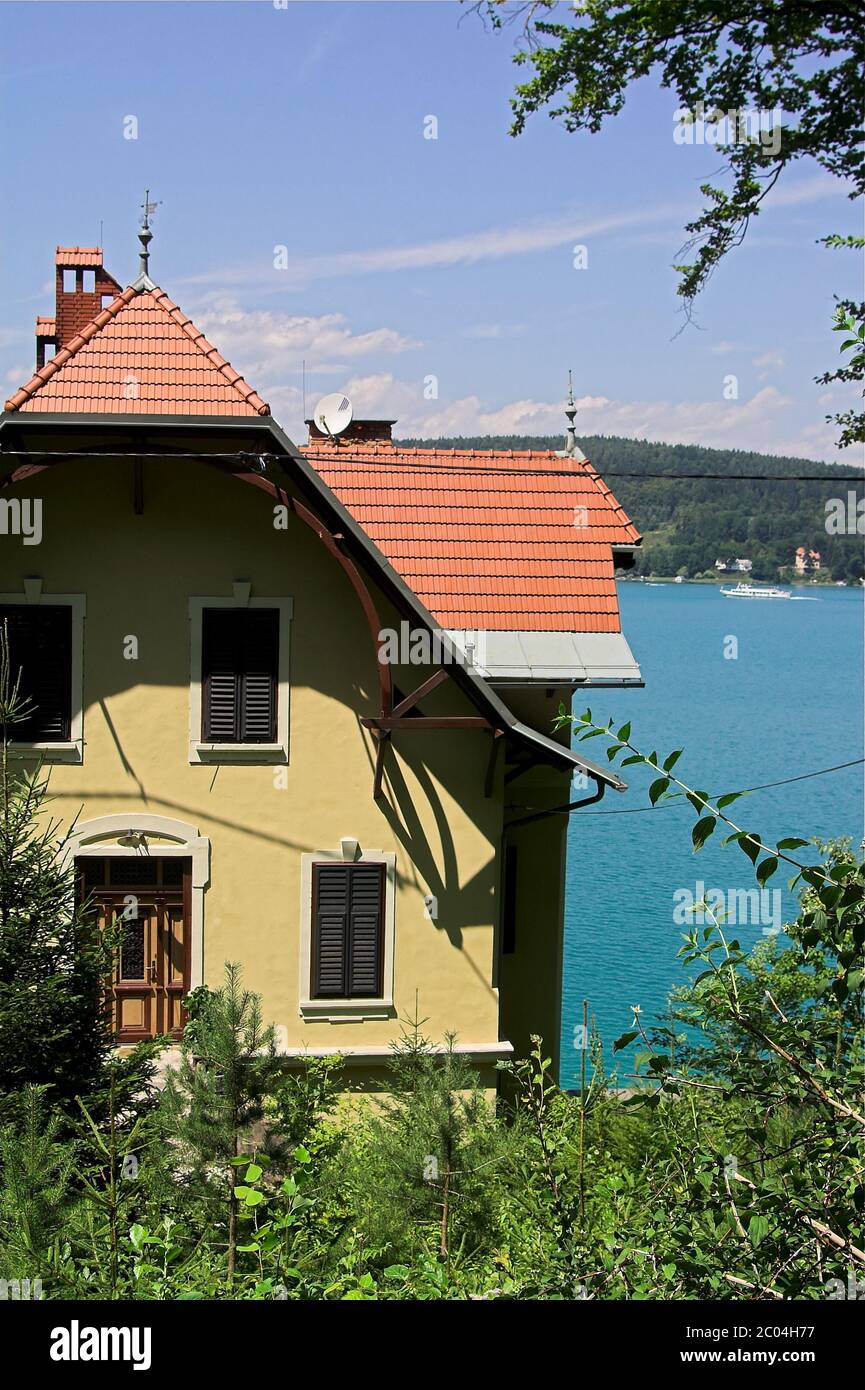 Maiernigg, Österreich, Das Haus, in dem Gustav Mahler lebte. L'architecte Friedrich Theuer. Maiernigg, Autriche, la maison où Gustav Mahler vivait. Banque D'Images