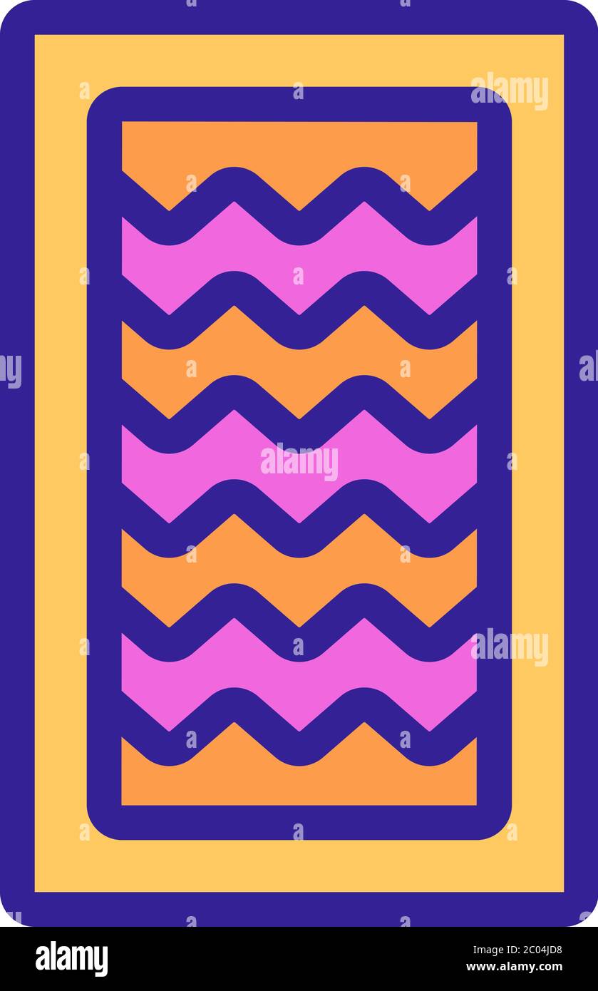 tapis de yoga avec illustration vectorielle icône de masseur Illustration de Vecteur