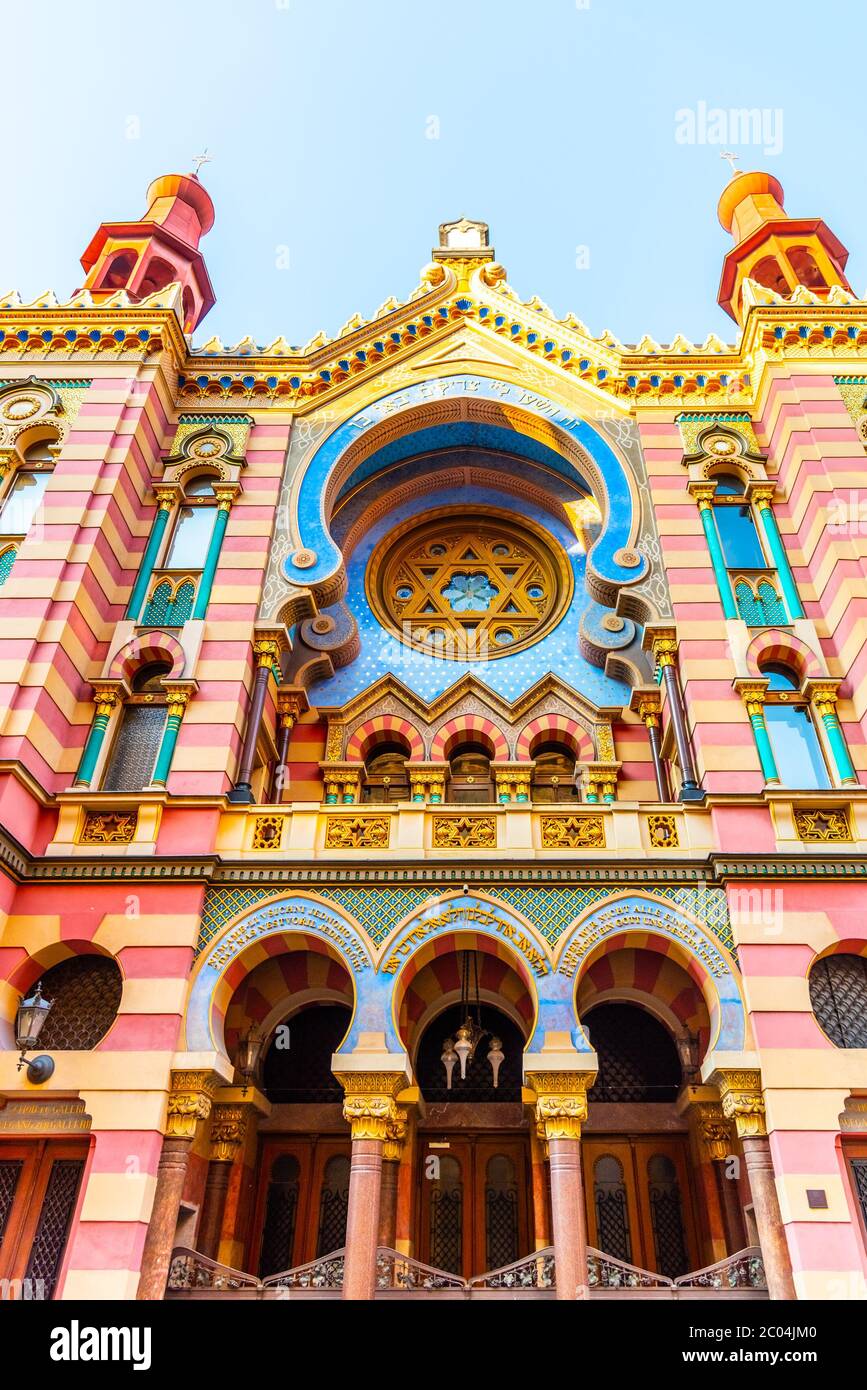 Jubilee Synagogue, ou Synagogue de Jérusalem, à Prague, République tchèque. Banque D'Images