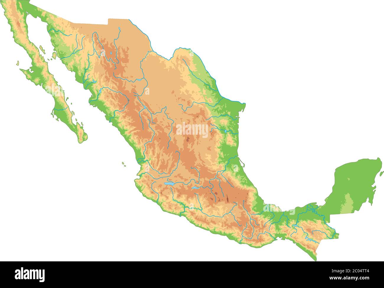 Carte Physique Du Mexique Haute Pr Cision Image Vectorielle Stock Alamy Carte Physique Du Mexique Haute Precision 2c04tt4 