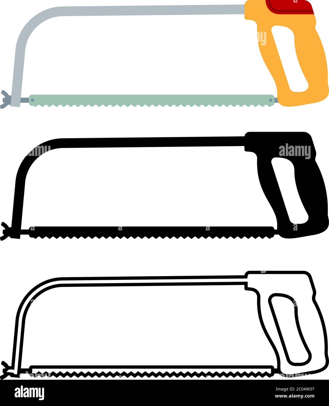Illustration du vecteur d'icône isolé de scie à métaux Illustration de Vecteur