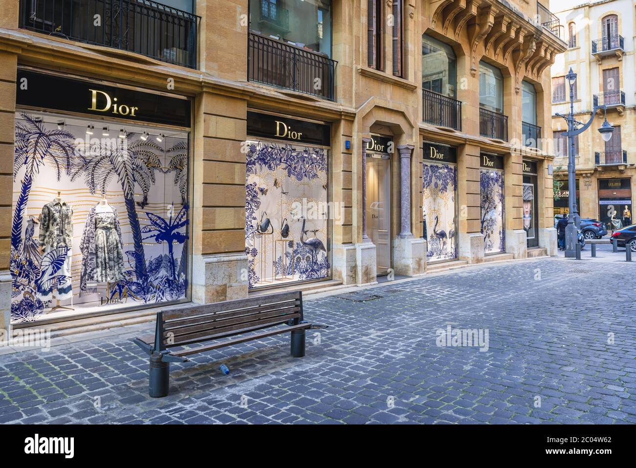 Boutique Dior à Beyrouth Souks zone commerçante au centre-ville de Beyrouth, Liban Banque D'Images