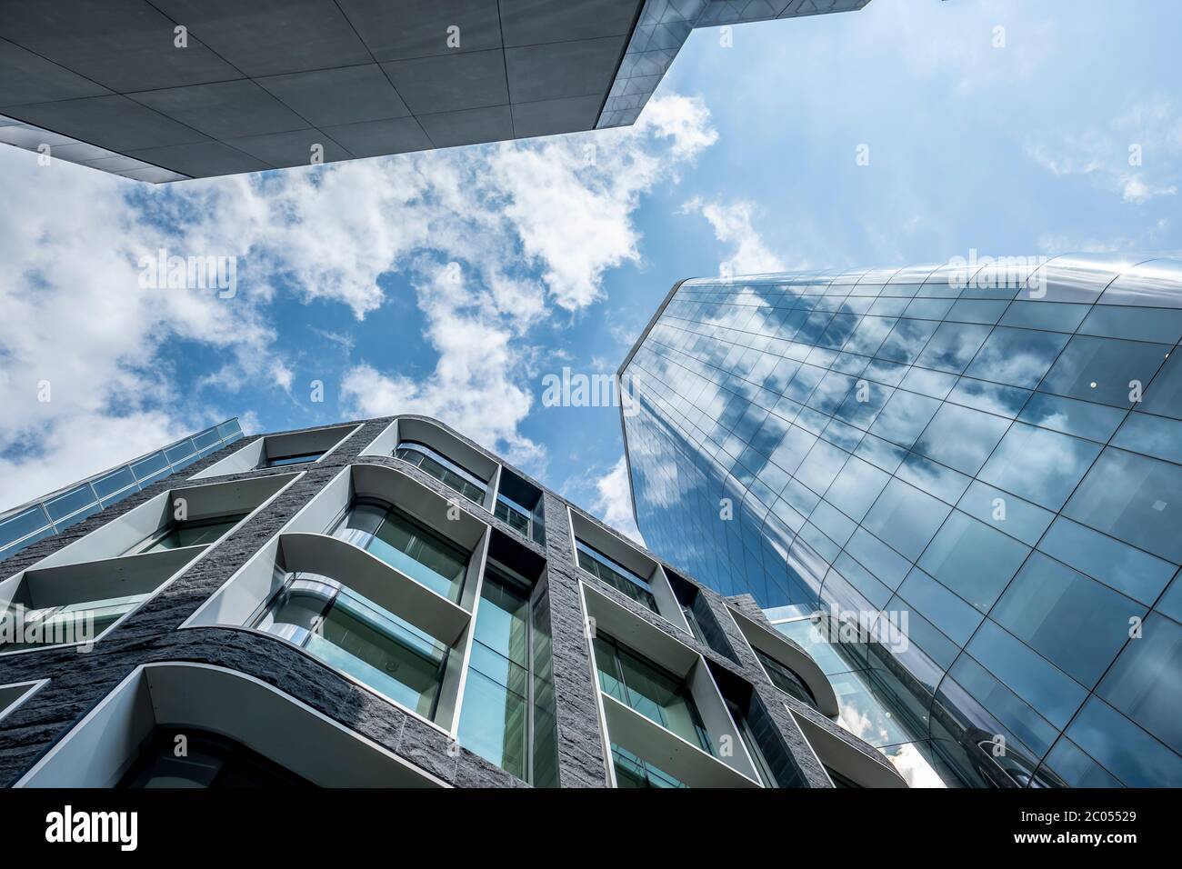 Vue sur les bâtiments financiers de Londres Banque D'Images