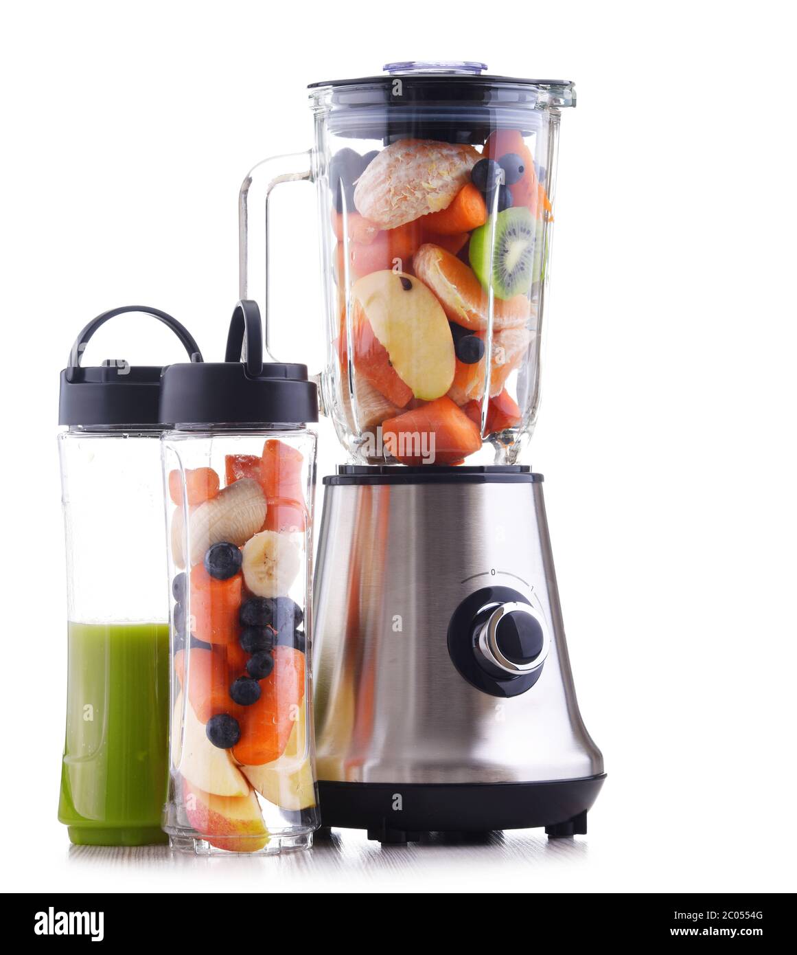 Blender pour milk-shakes, smoothies, préparation des aliments et mélange congelé Banque D'Images