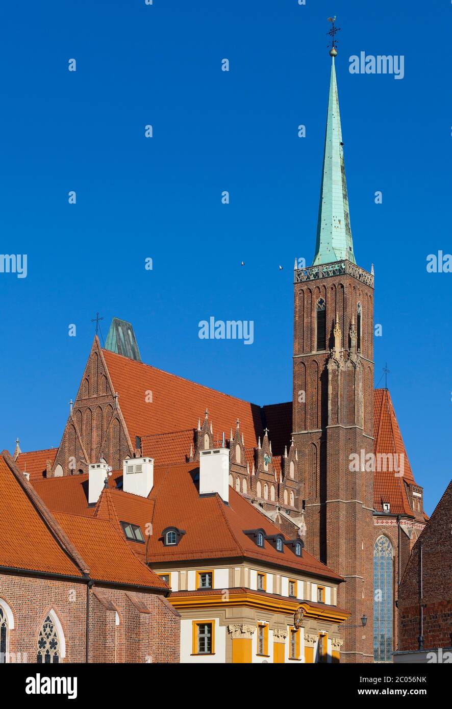 Église de la Sainte-Croix et Saint-Bartholomée, Wroclaw Banque D'Images