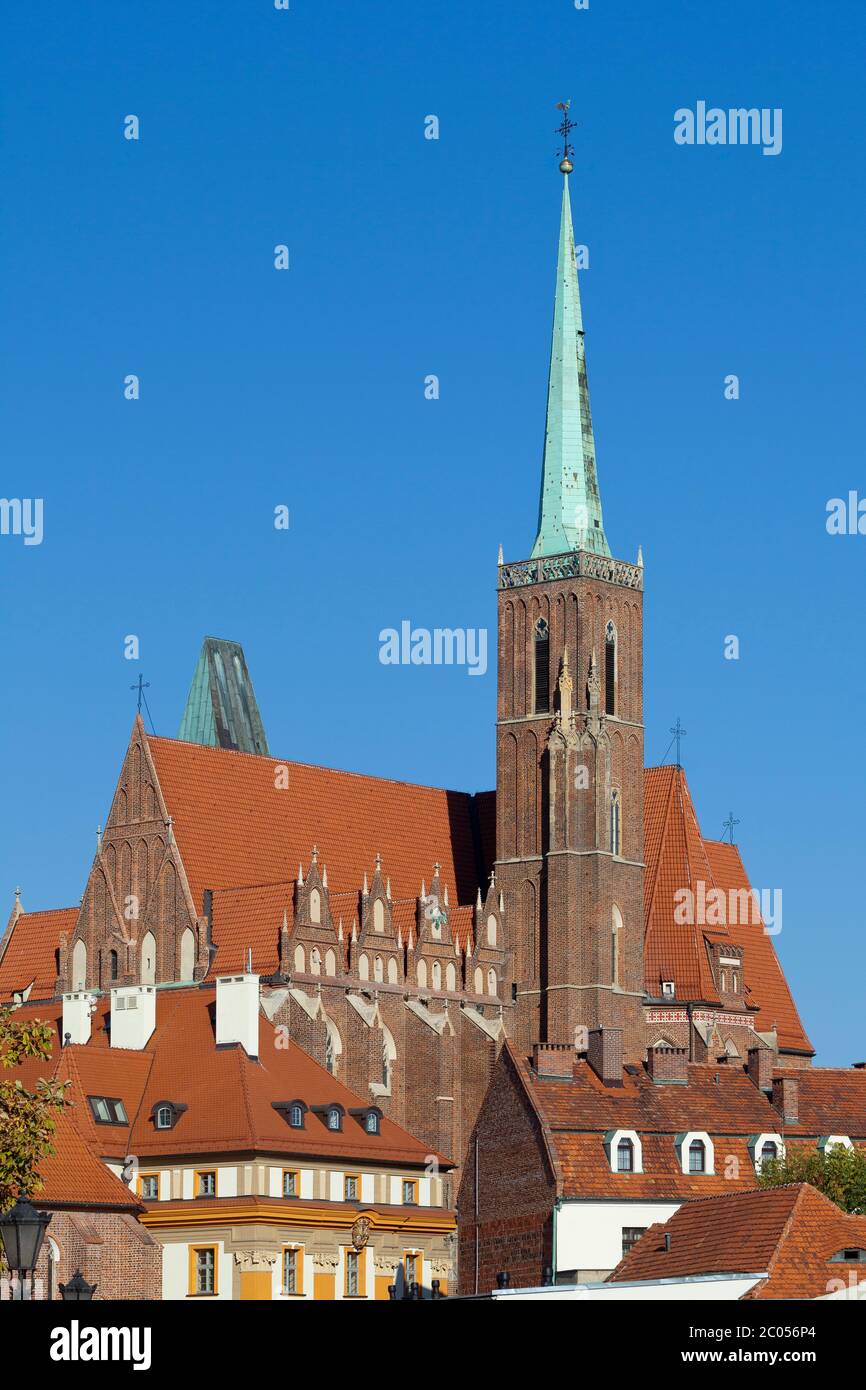 Église de la Sainte-Croix et Saint-Bartholomée, Wroclaw Banque D'Images