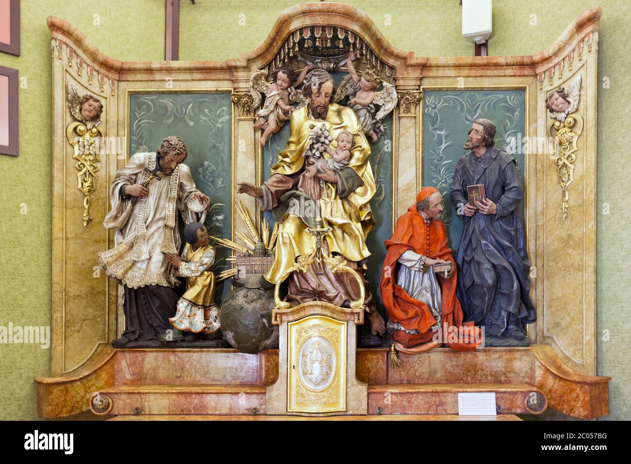 Retable dans le Palais Royal, Wroclaw, Pologne Banque D'Images