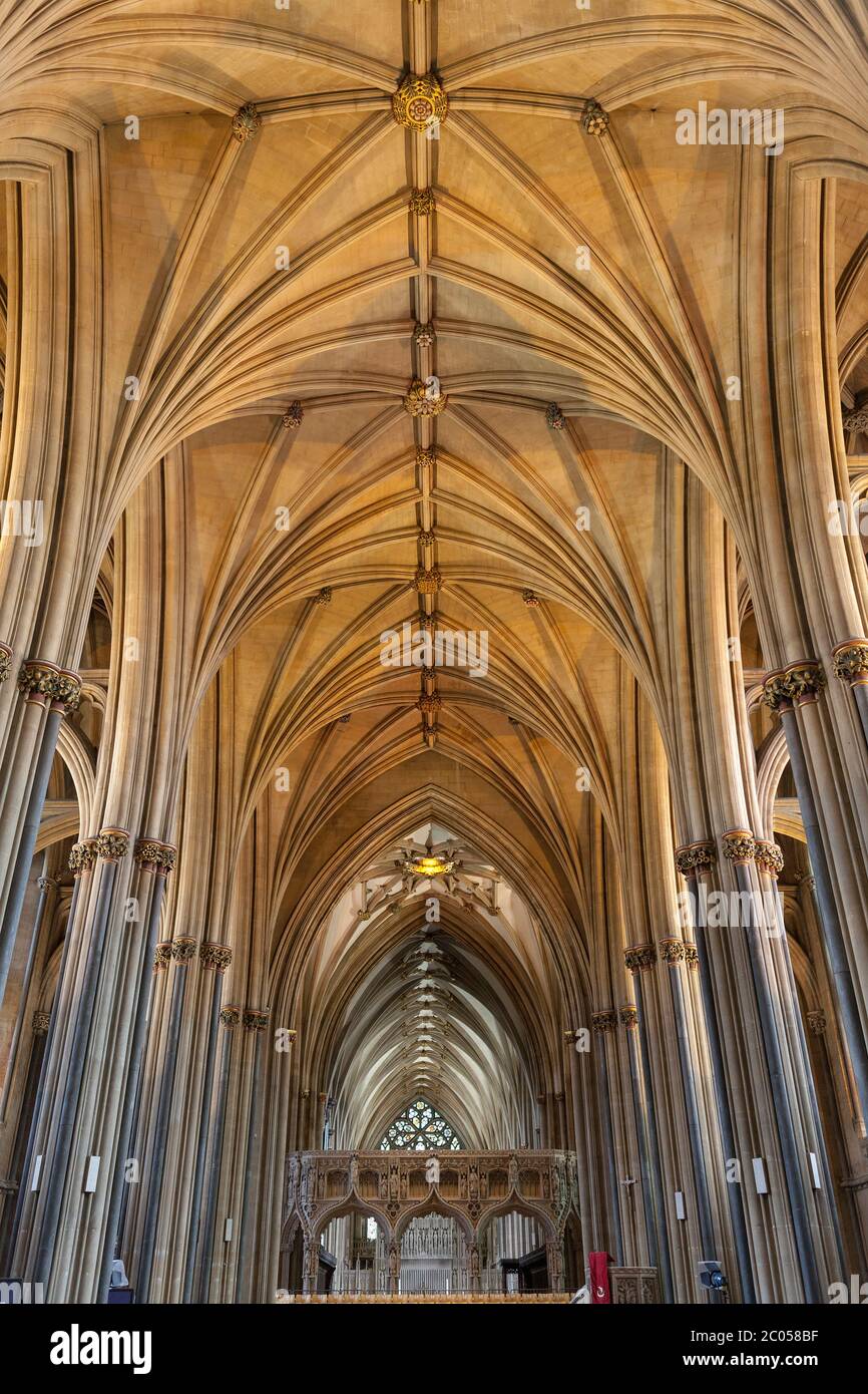 Intérieur de la cathédrale de Bristol Banque D'Images