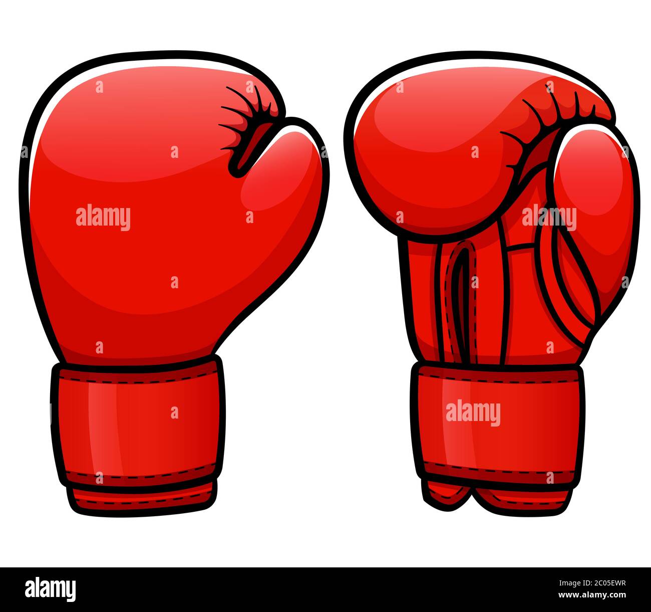 Illustration vectorielle de gants de boxe caricature isolée Illustration de Vecteur