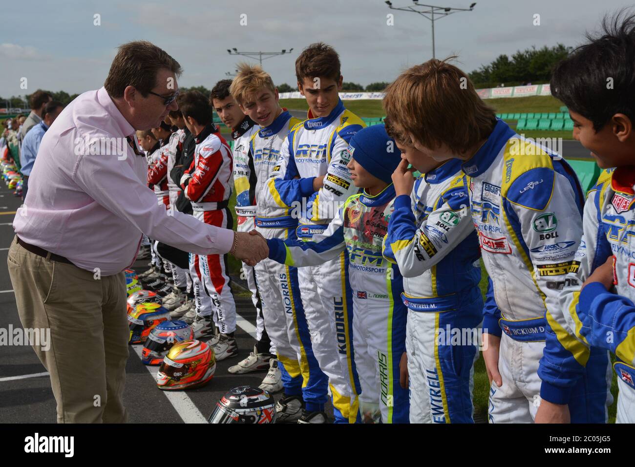 Carrière de karting de Lando Norris 2013. Banque D'Images