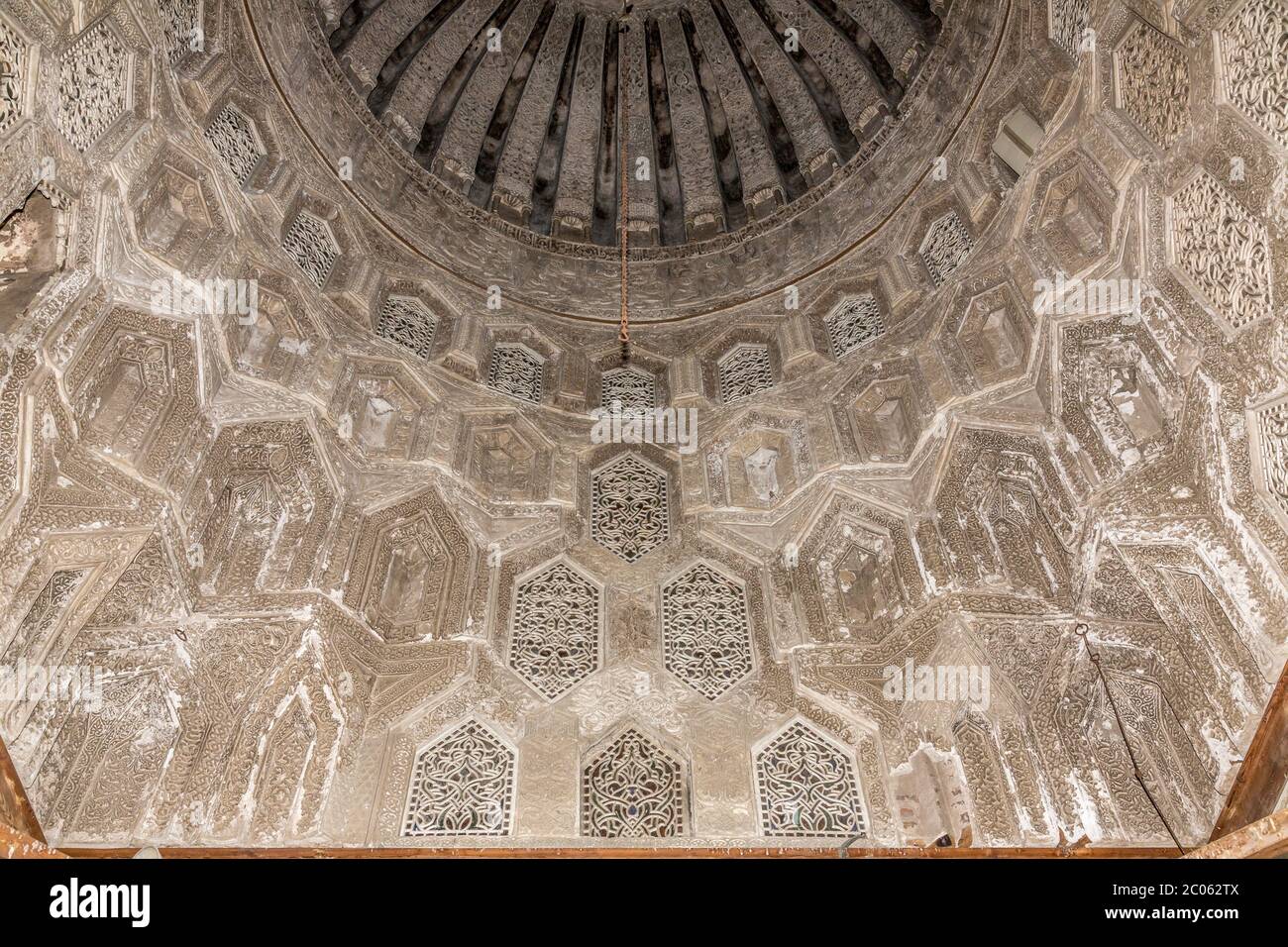 Dôme de mausolée de Cheikh Zayn al-Din Yusuf, Le Caire, Egypte Banque D'Images