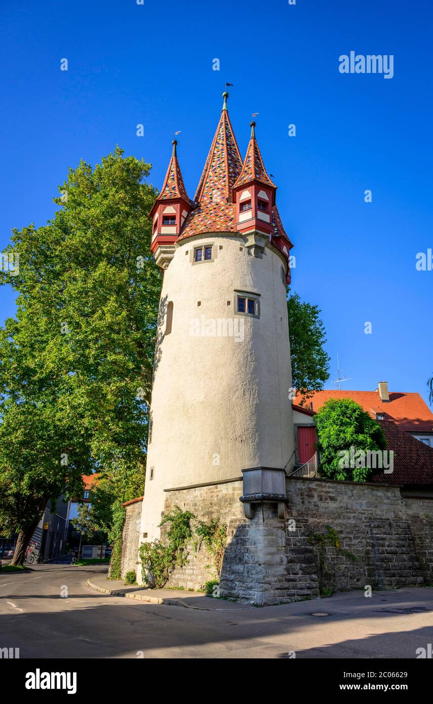 Diebsturm, île de Lindau, Lindau sur le lac de Constance, Swabia, Allemagne, Europe Banque D'Images