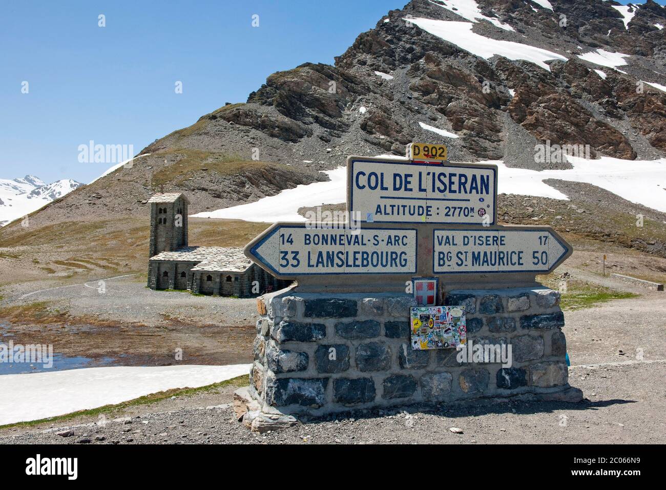 Col de l'Iseran, route des grandes Alpes, Alpes-de-haute-Provence, France, Europe Banque D'Images