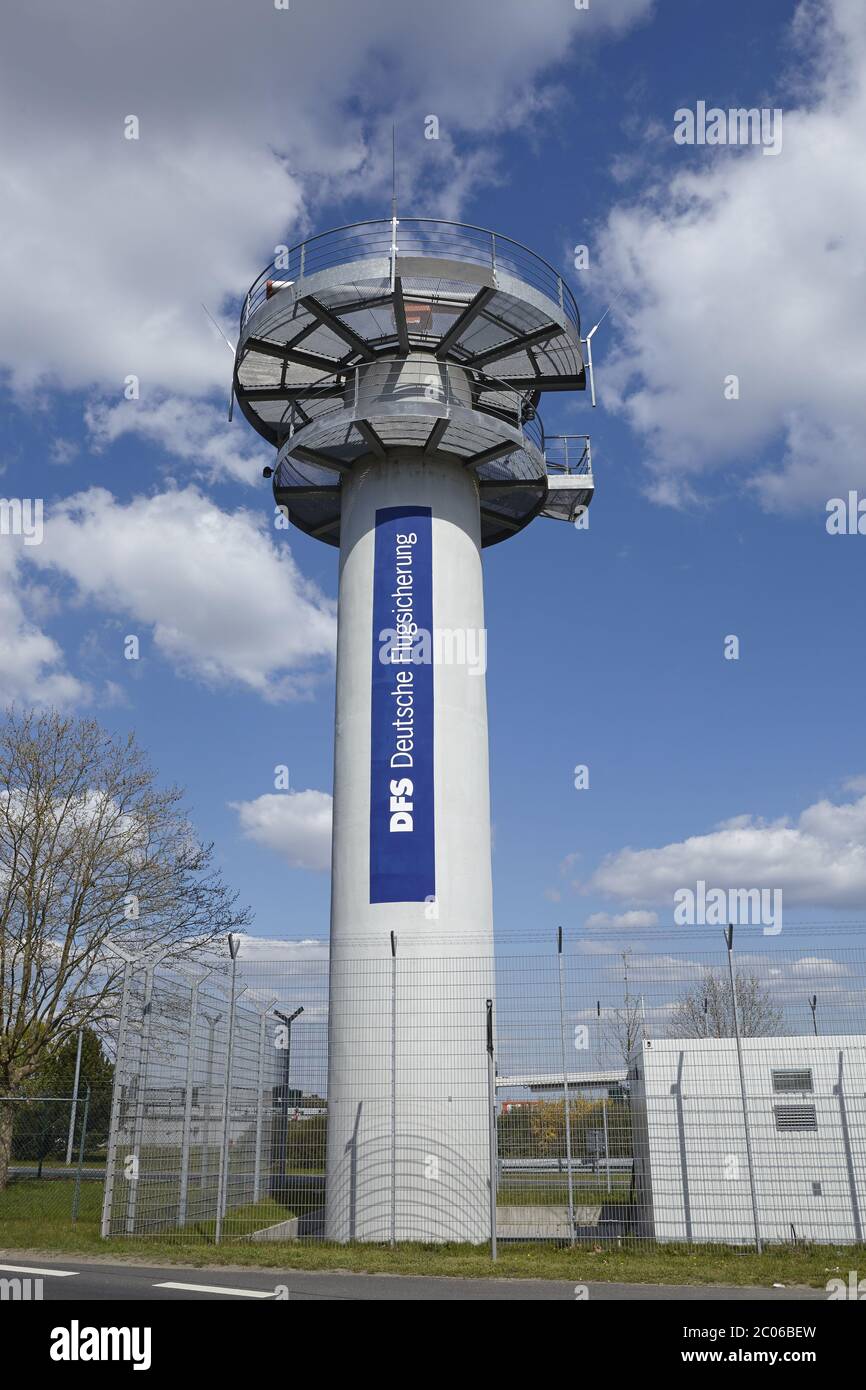 Aéroport de Francfort - Tour radar DFS (contrôle allemand de la circulation aérienne) Banque D'Images