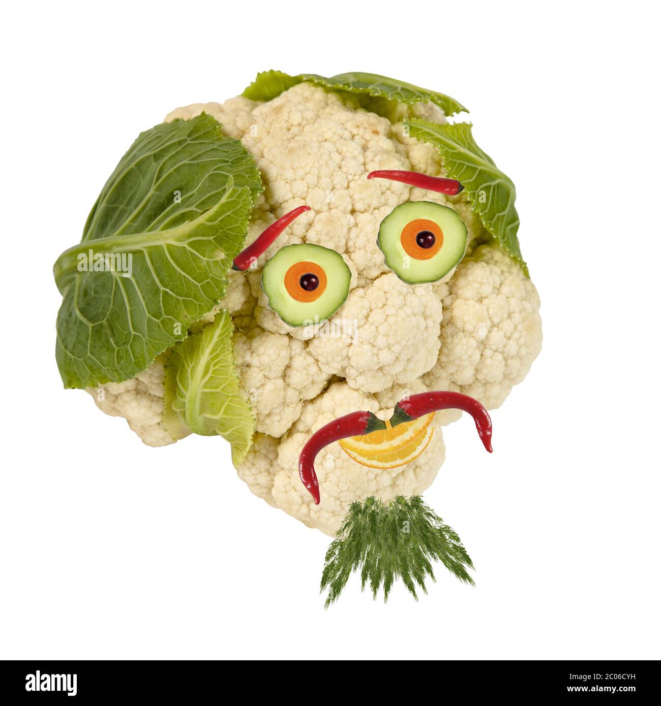Portrait fait de légumes et de fruits Banque D'Images