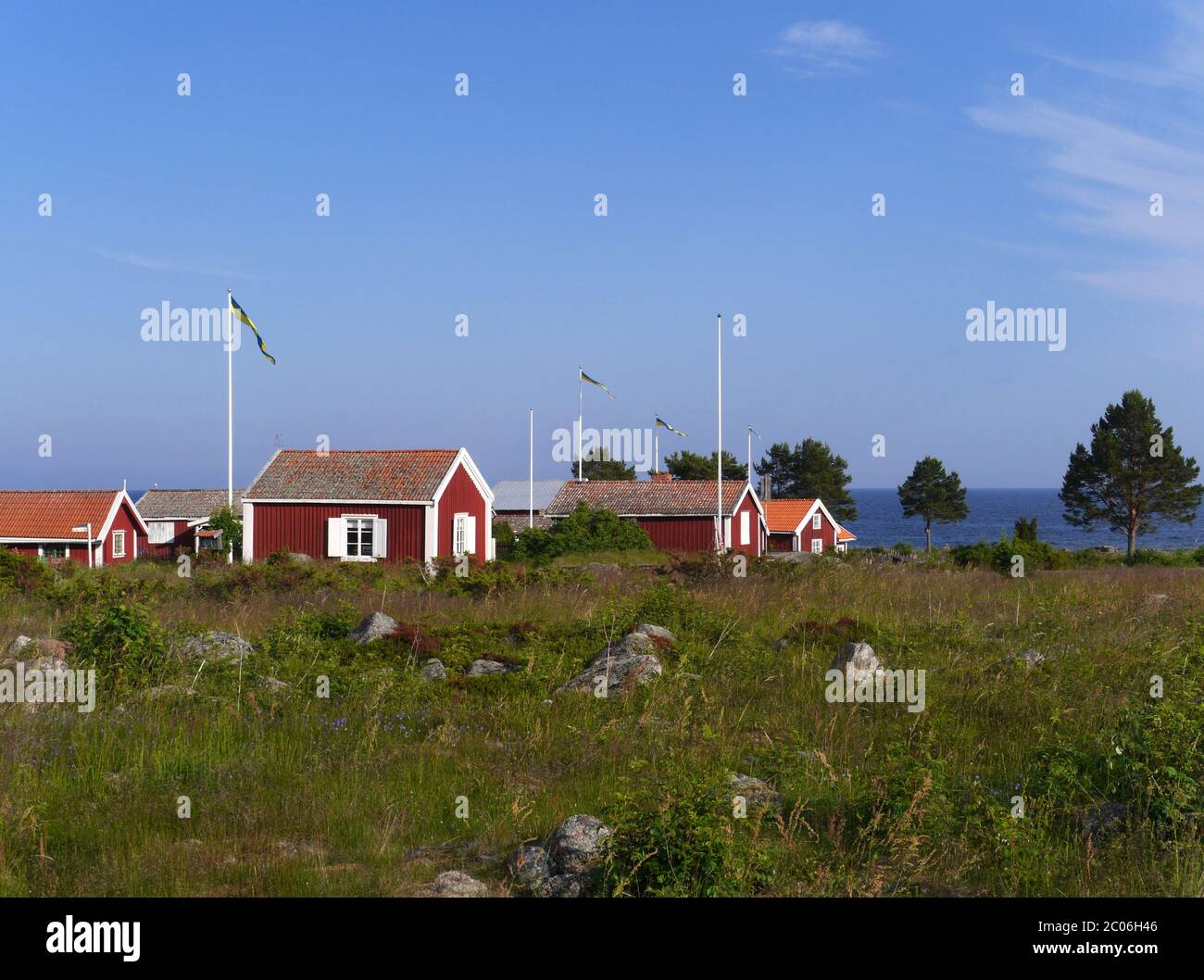 village suédois Agöhamn Banque D'Images