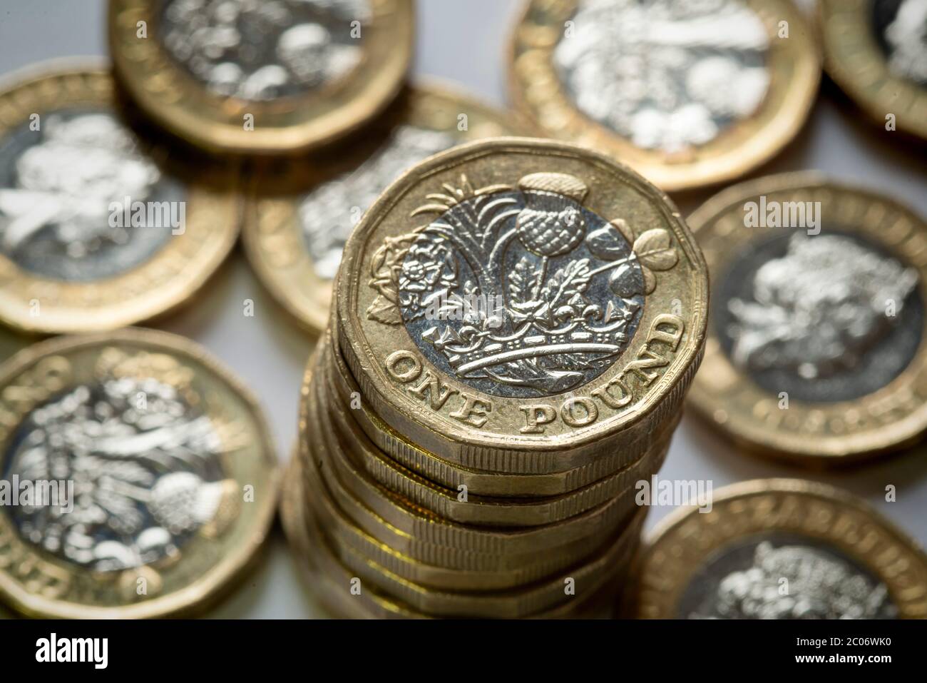 Livre (GBP) pièces Banque D'Images