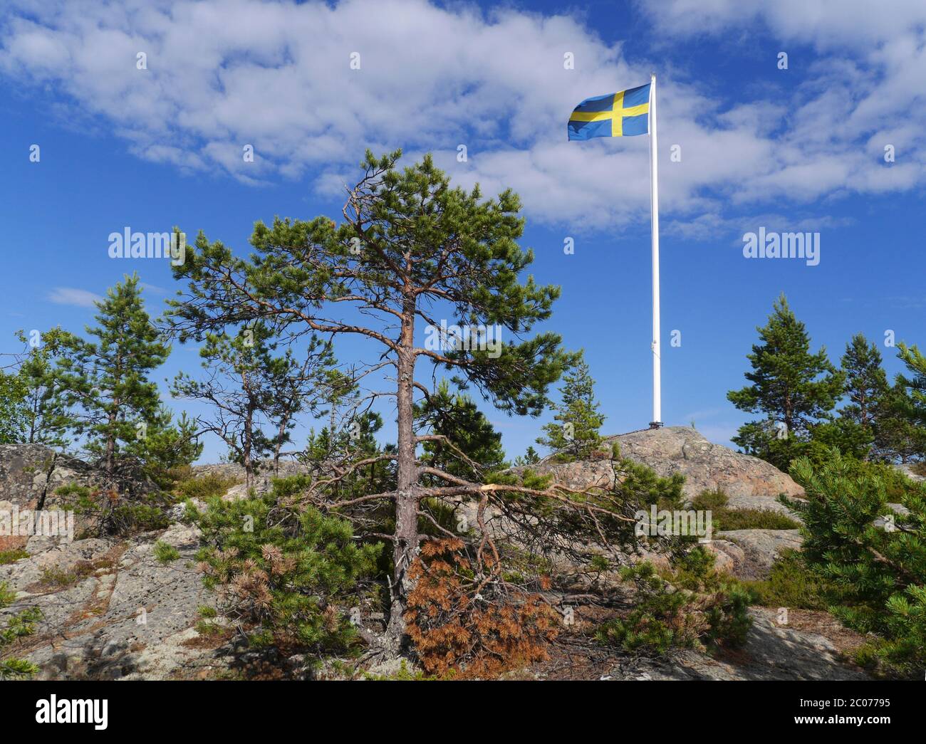 Le sommet de la haute côte valkallen montagne en swede Banque D'Images