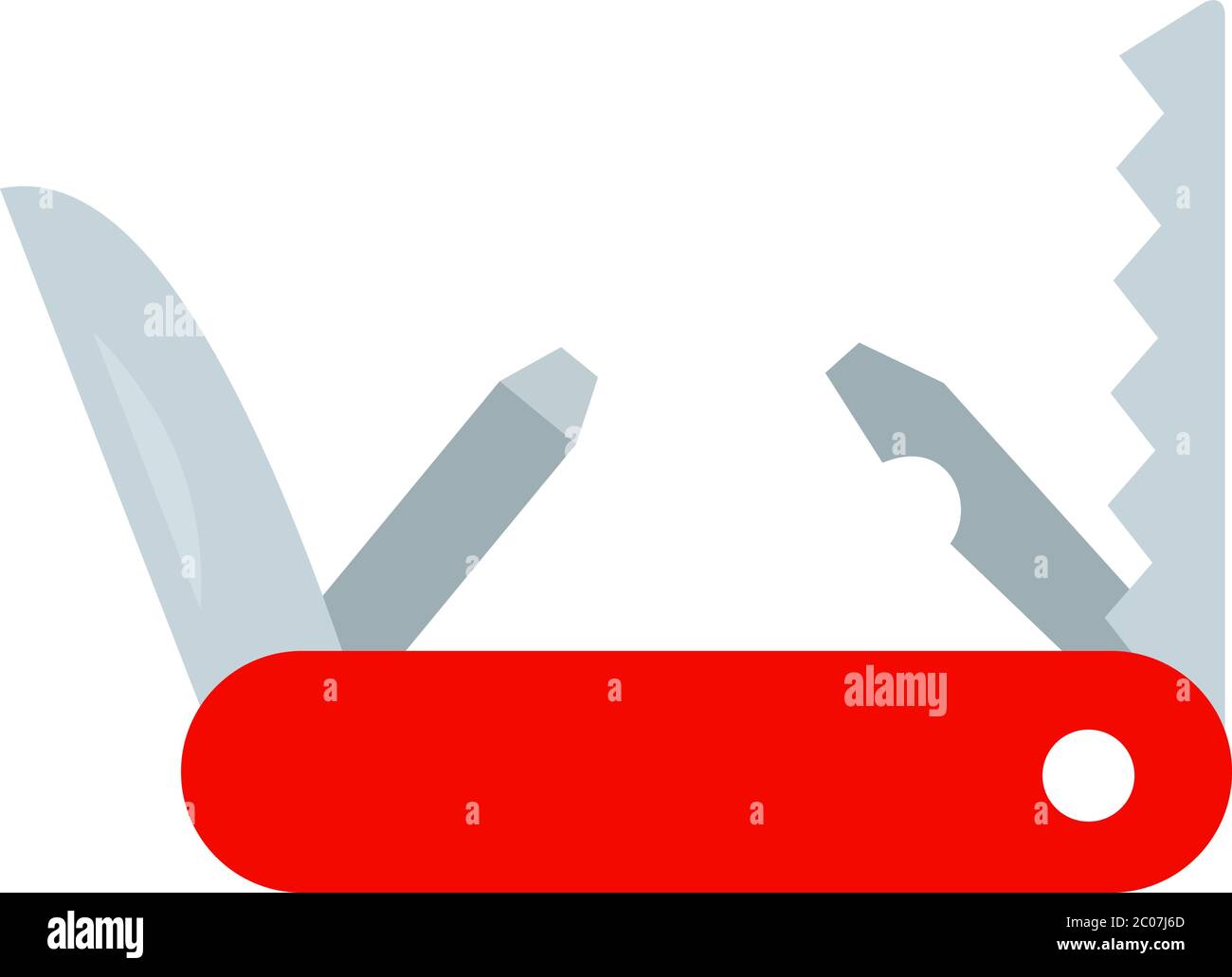 Couteau de randonnée Vector plat isolé Illustration de Vecteur