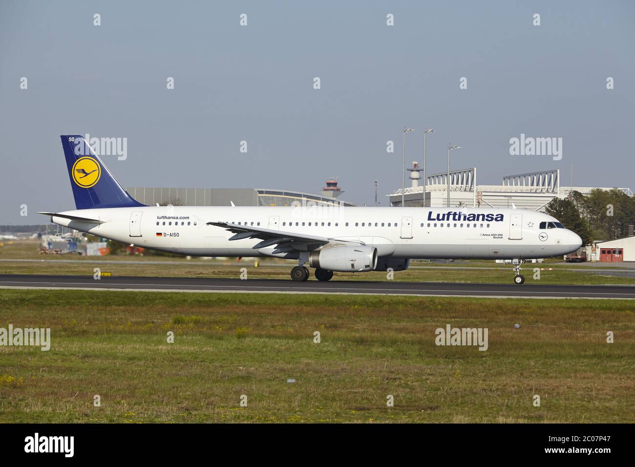 Aéroport de Francfort - lancement d'un A321-200 depuis Lufthansa Banque D'Images