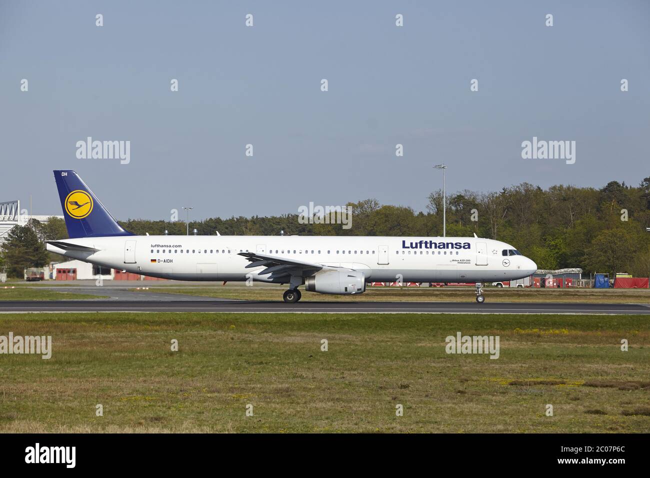 Aéroport de Francfort - lancement d'un A321-200 depuis Lufthansa Banque D'Images