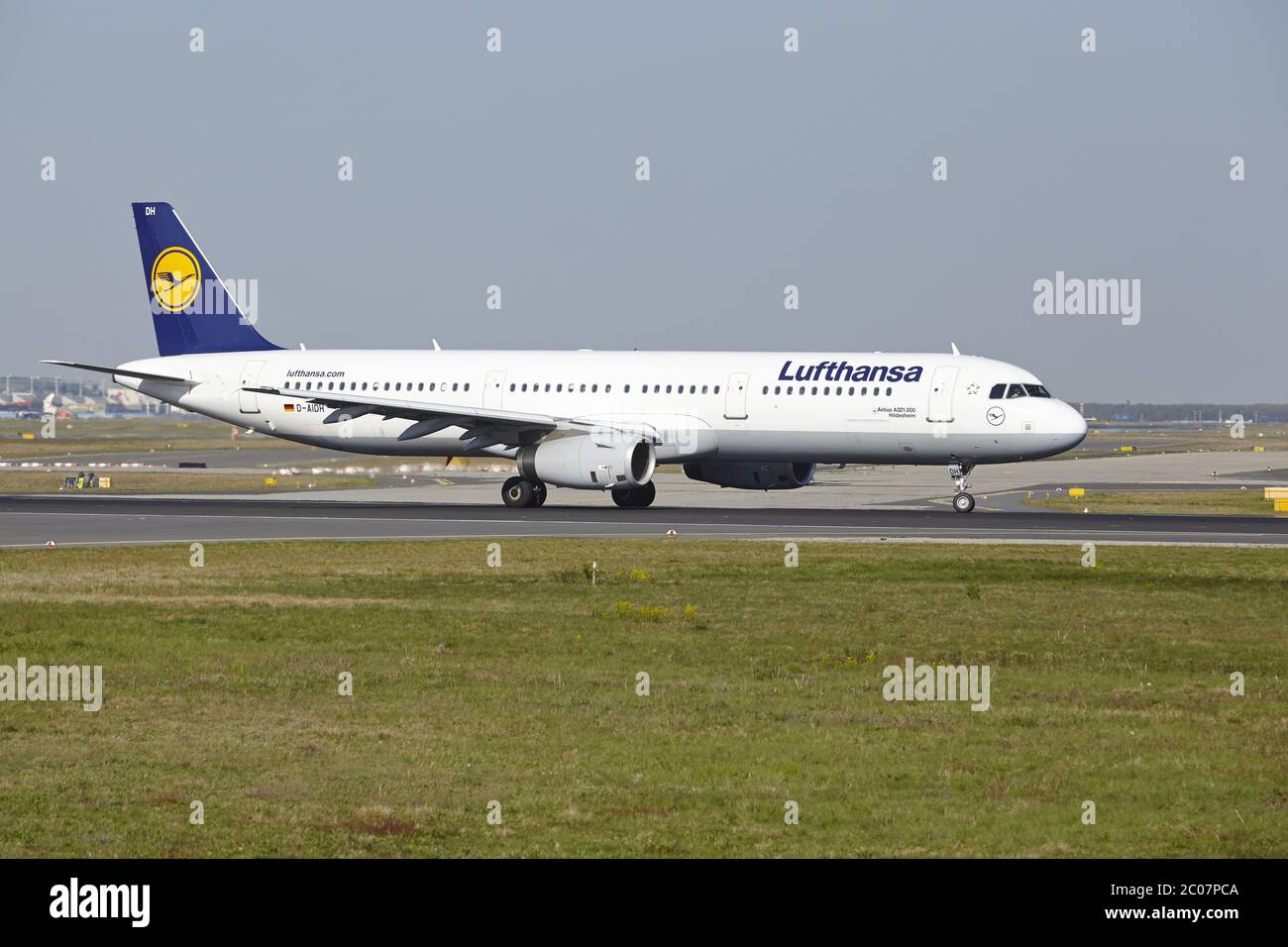 Aéroport de Francfort - lancement d'un A321-200 depuis Lufthansa Banque D'Images