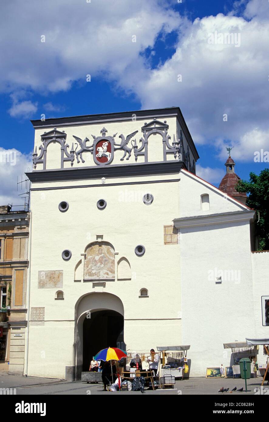 Porte d'entrée de la ville d'Ausros (Stadttor), Vilnius, Lituanie, pays baltes, Europe Banque D'Images