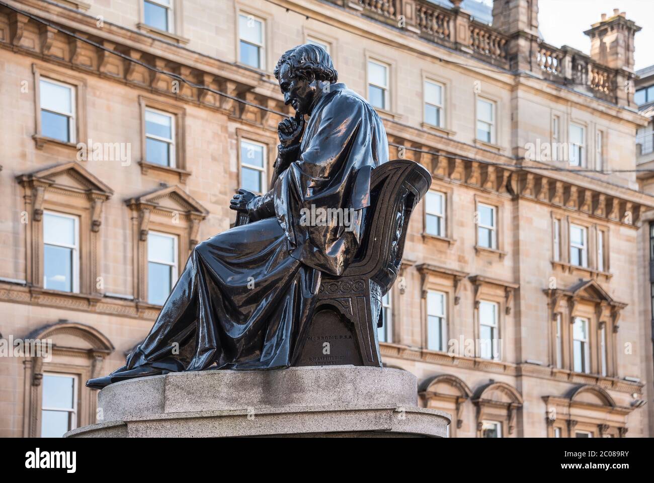 Statue du chimiste Thomas Graham à George Square, Glasgow, Écosse Banque D'Images