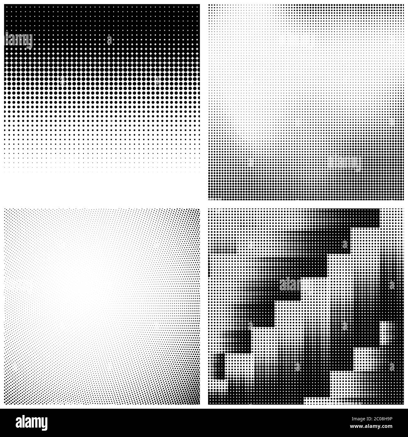 Modèle de demi-teinte. Ensemble de points. La texture en pointillés sur fond blanc. Grunge Overlay Modèle. La conception linéaire de détresse. Banque D'Images