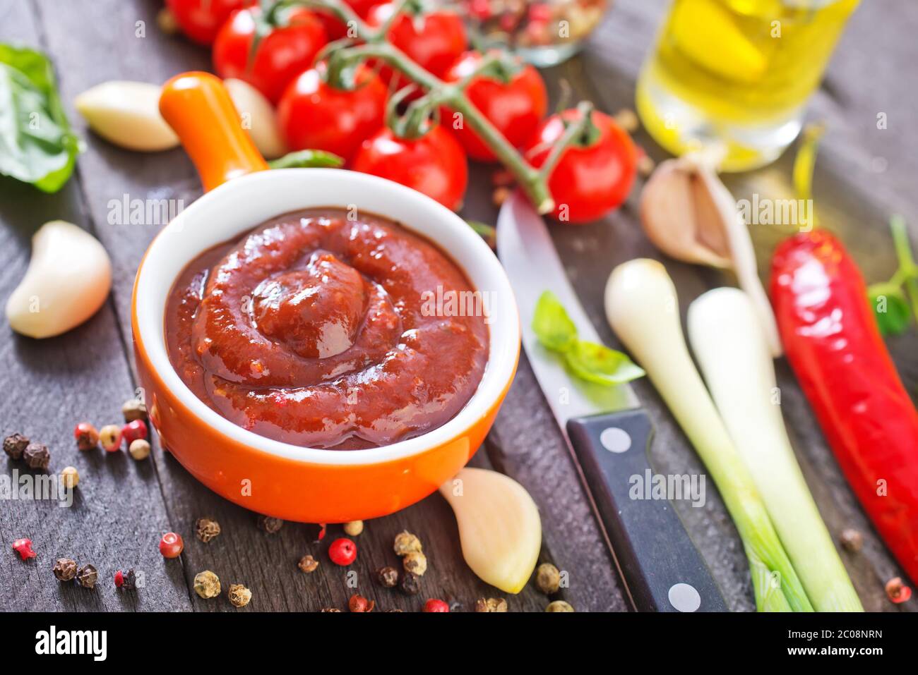 sauce tomate Banque D'Images