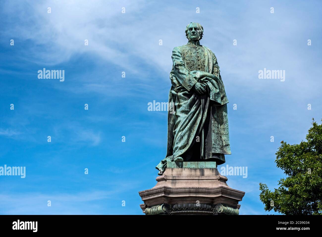 Statue de l'ancien Premier ministre britannique William Ewart Gladstone (1809-98) à Coates Crescent Gardens, Édimbourg, Écosse, Royaume-Uni. Banque D'Images