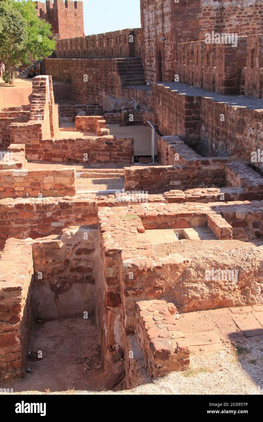 Le château de Silves en Algarve, Portugal Banque D'Images