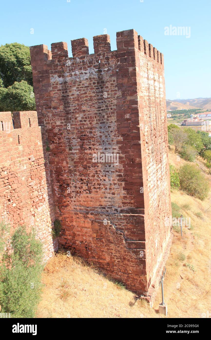 Le château de Silves en Algarve, Portugal Banque D'Images