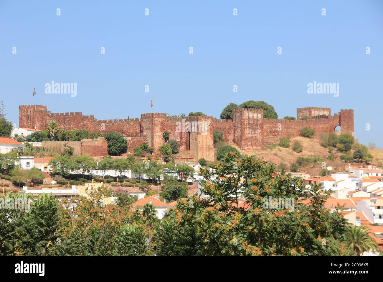 Le château de Silves en Algarve, Portugal Banque D'Images