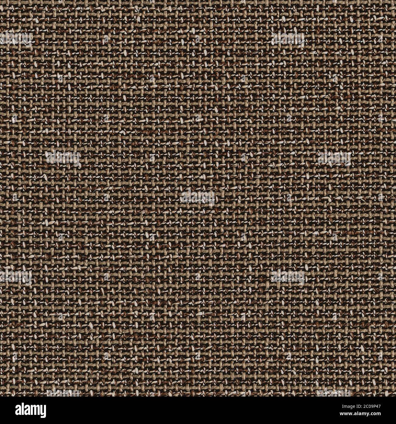 Motif textile sans couture. Gros plan haute résolution de tissu brun composé de différents fils épais. Cette texture en tissu est sans couture (tileab Banque D'Images