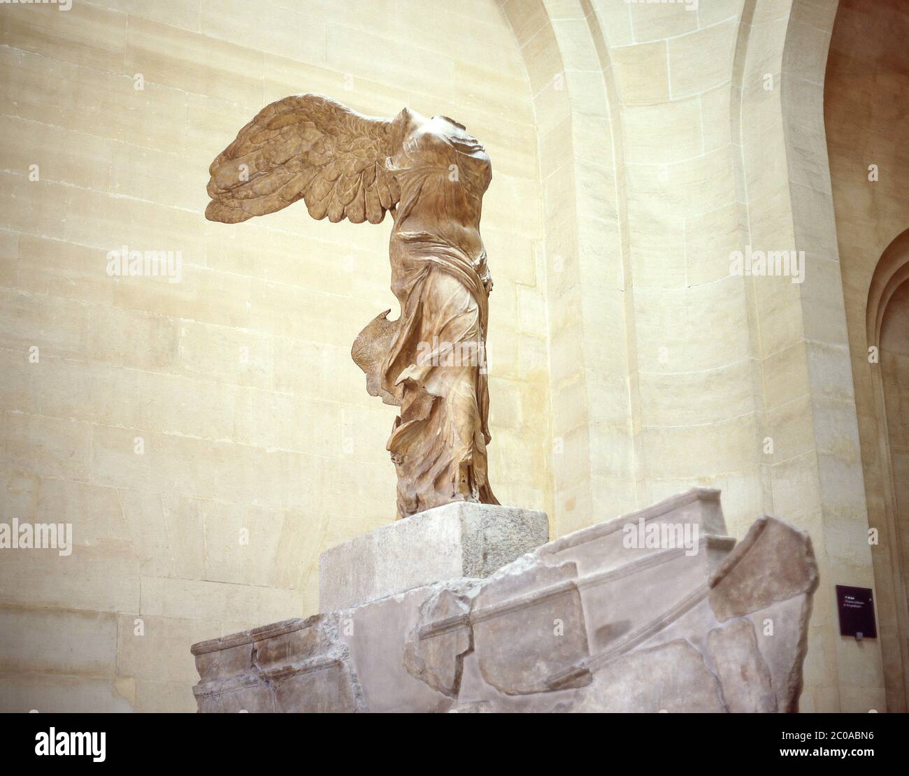 La victoire aigée de la sculpture de Samothrace (la Nike aigrée) au Musée du Louvre (Musée du Louvre) Paris, Île-de-France, France Banque D'Images