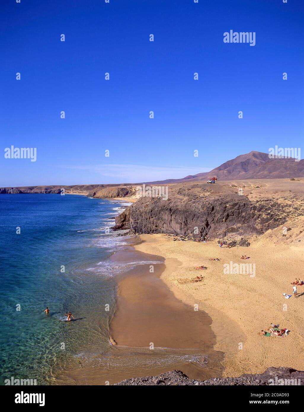 Playa de la Cera, Papagayo, Lanzarote, îles Canaries, Royaume d'Espagne Banque D'Images