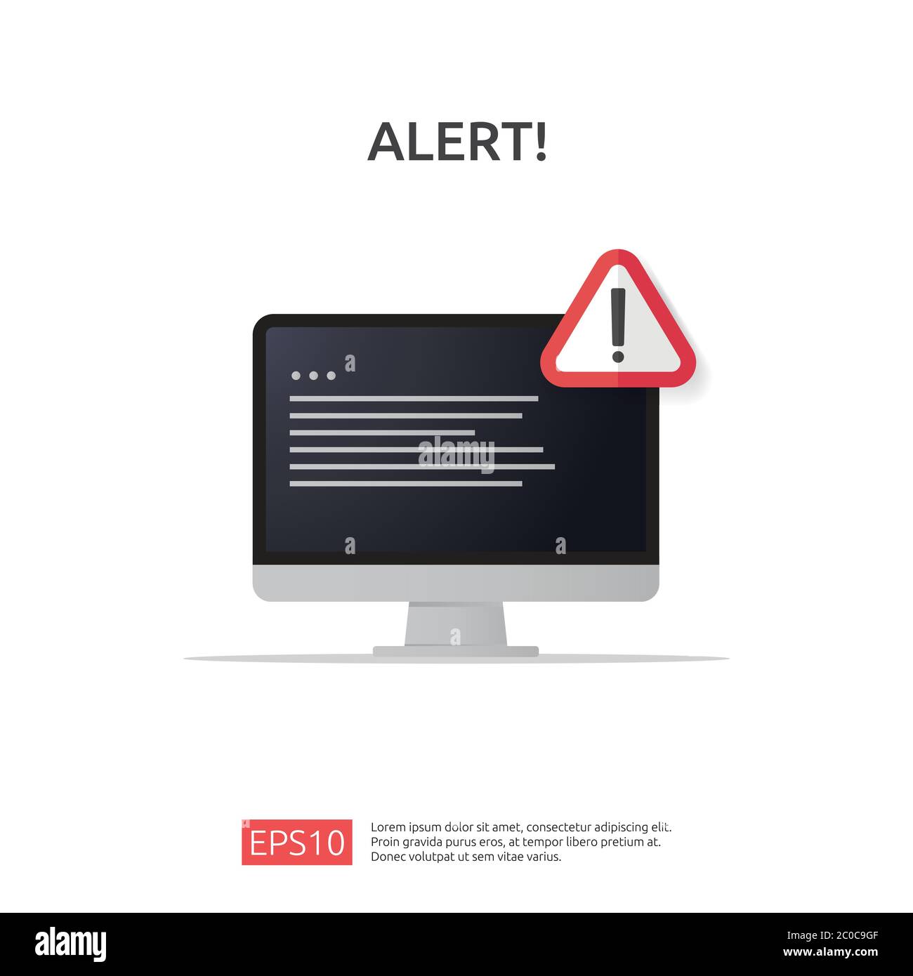 Avertissement Informatique Banque d'images détourées - Alamy