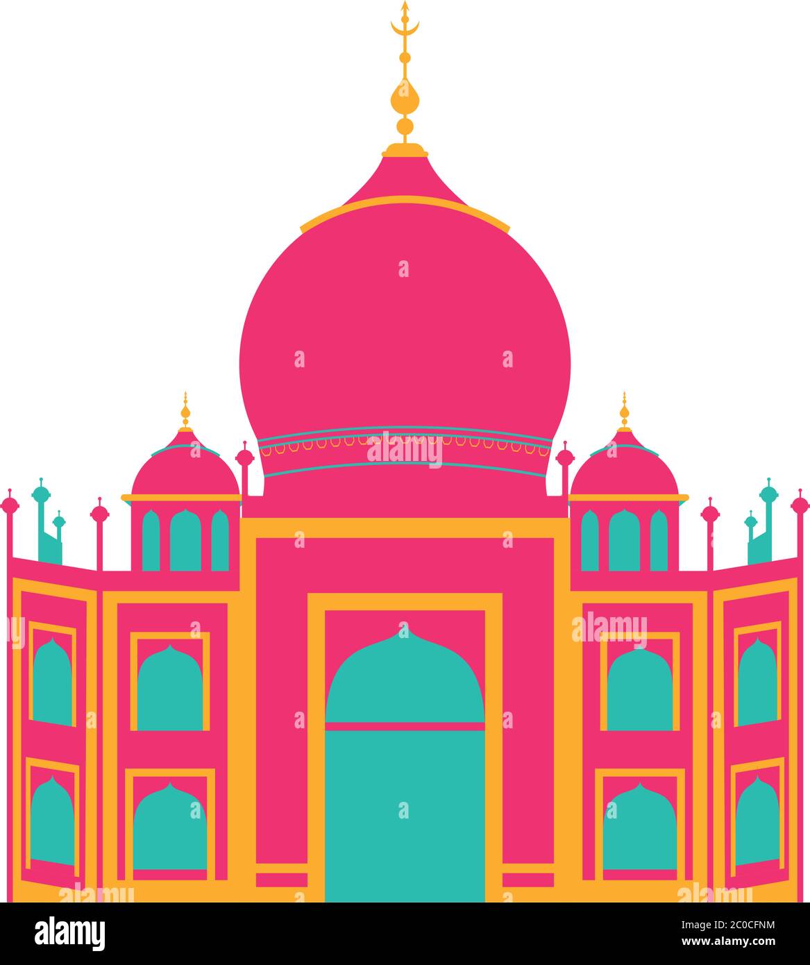 taj mahal temple mosquée icône vecteur illustration design Illustration de Vecteur