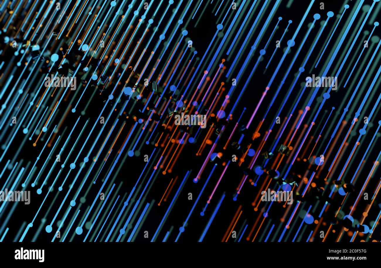 Technologie connexion réseau Big Data Banque D'Images