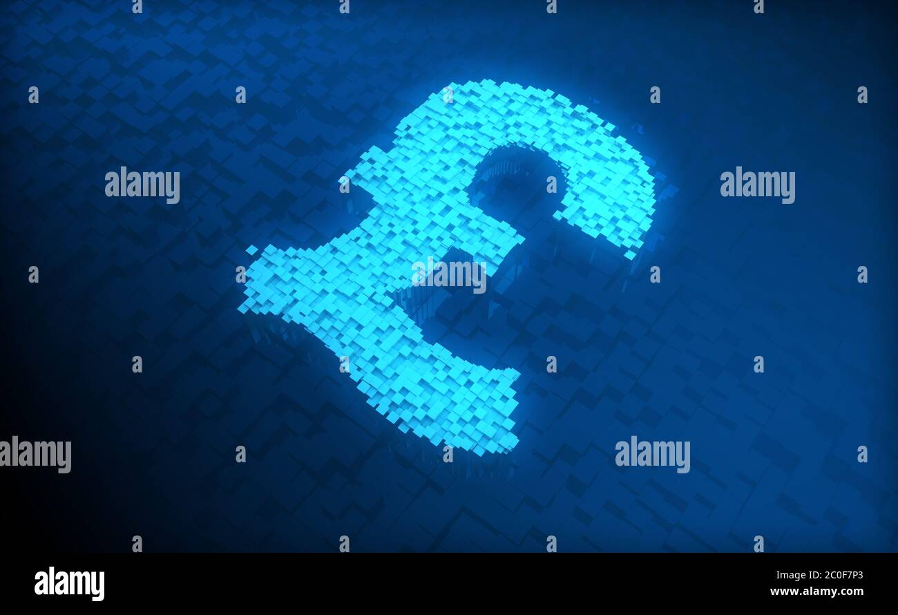 Electronic Technology, Pound Sterling, information Combination and interaction Banque D'Images