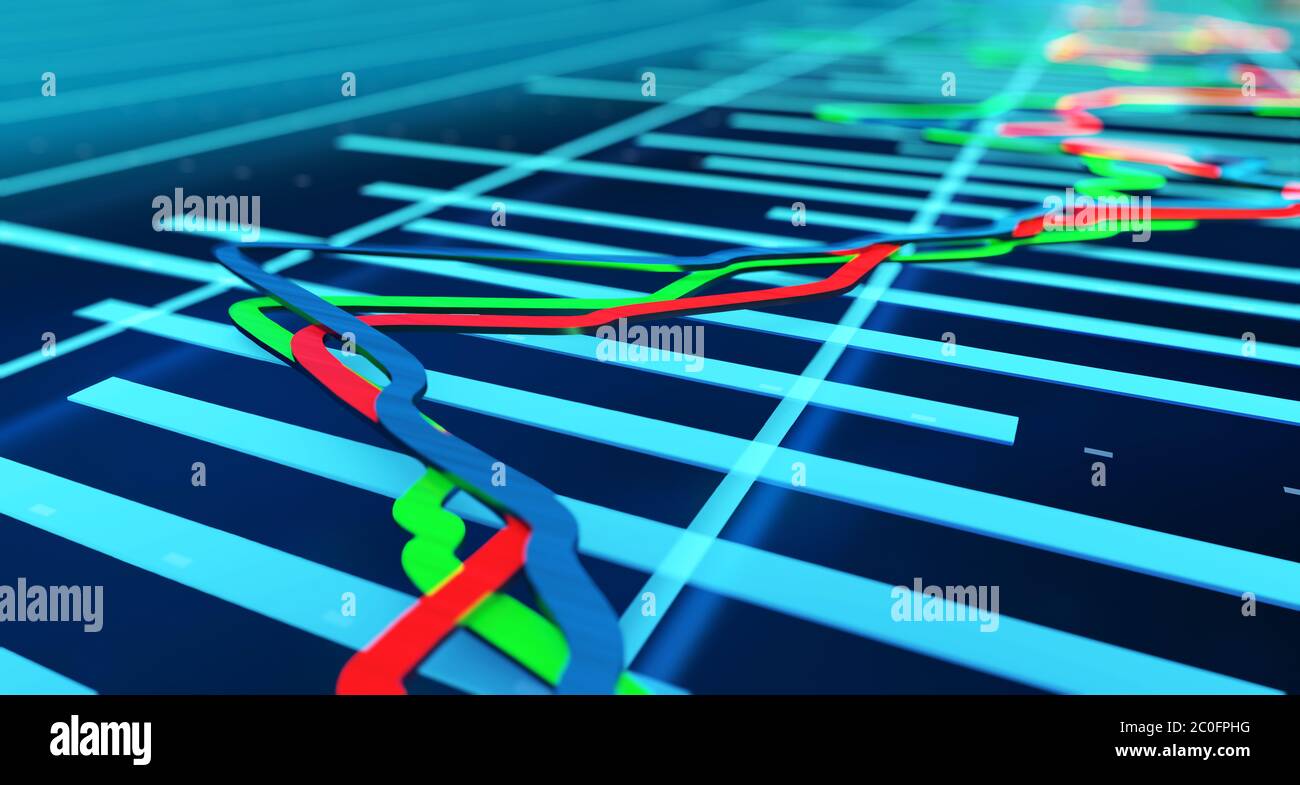Graphique boursier de la économie financière Banque D'Images