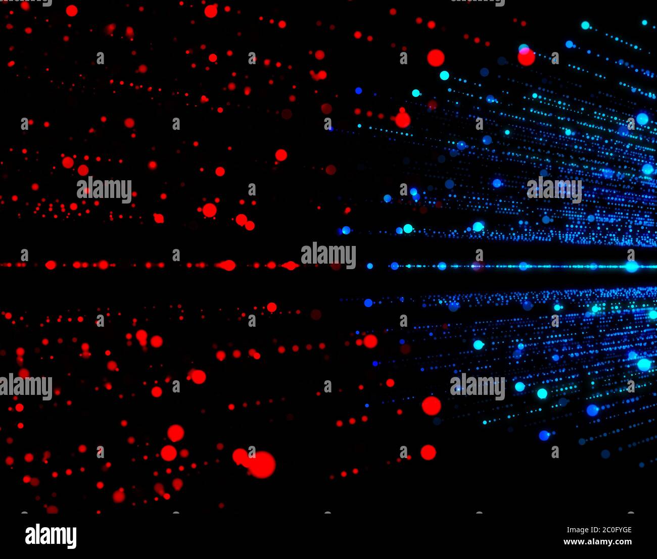 Technologie transmission de données sur le réseau de particules Banque D'Images