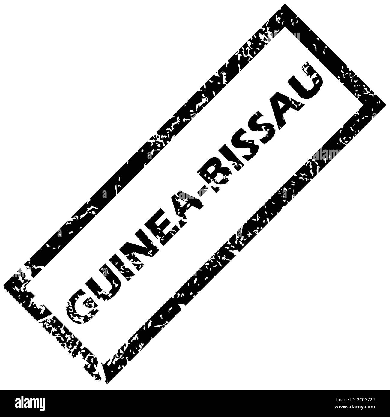 Tampon EN CAOUTCHOUC DE GUINÉE-BISSAU Banque D'Images