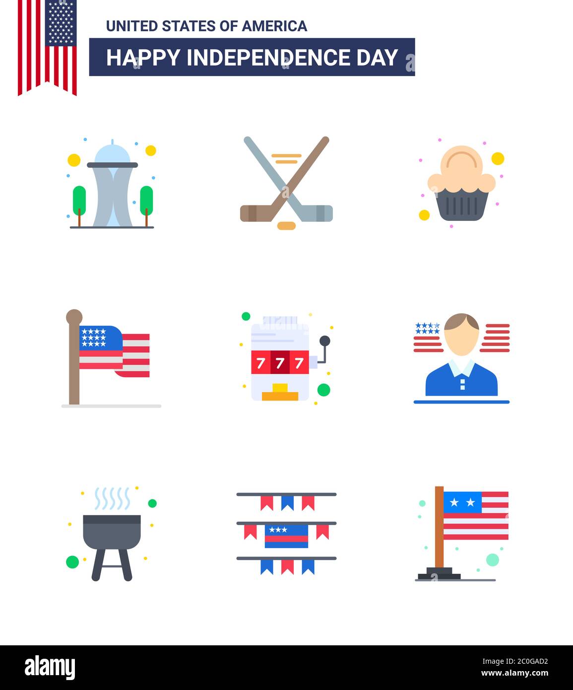 Pack D Icones De 9 Plats Happy Independence Day Pour Machine A Imprimer Et A Web Pack D Icones De 9 Plats Happy Independence Day Pour Machine A Imprimer Et A Web