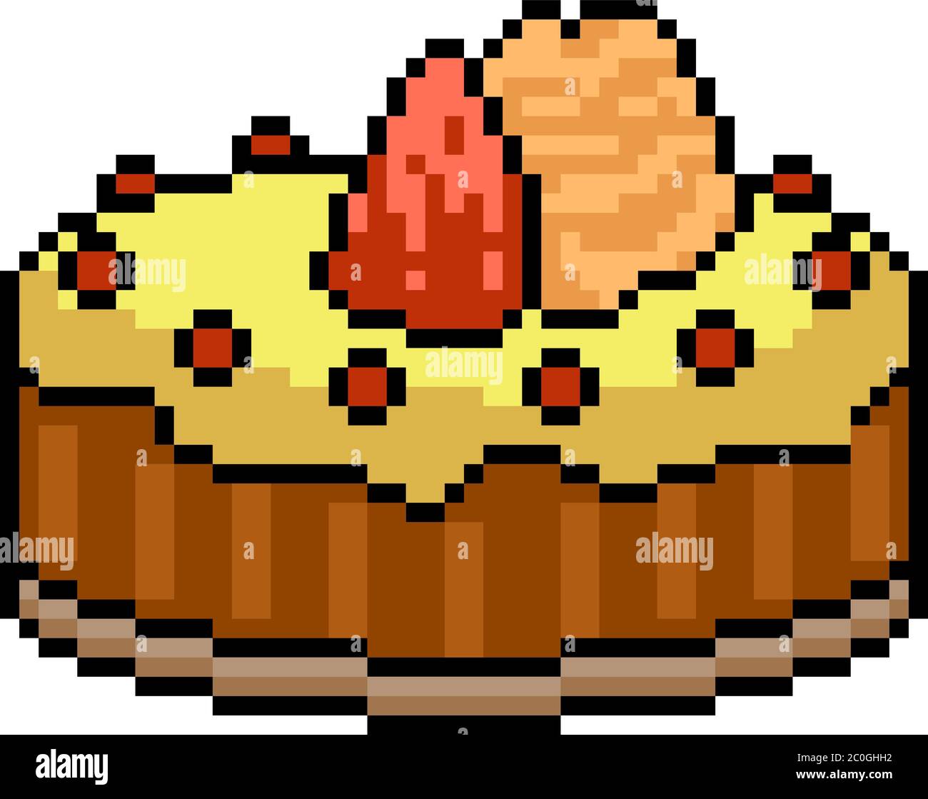 Dessin Anime Isole De Vector Pixel Art Cake Image Vectorielle Stock Alamy